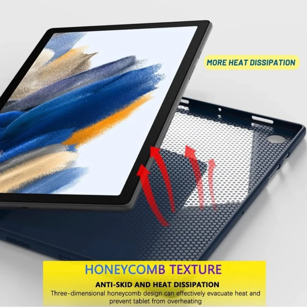 Galaxy Galaxy Tab A8 Case 2022, Clear Rubber Soft Skin Silicone Side Corner